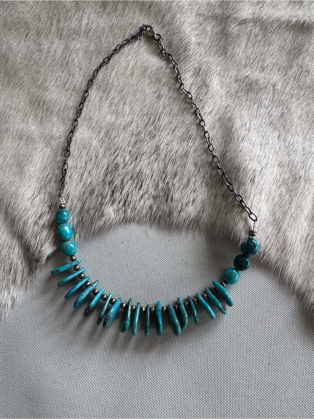 Native American Turquoise Chip Necklace